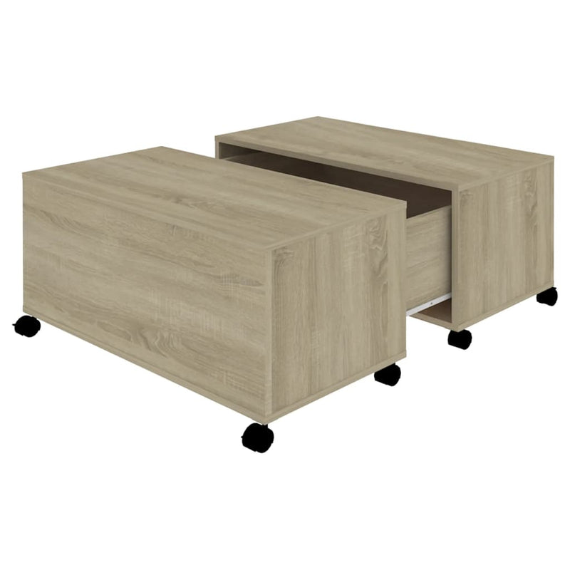 Coffee Table Sonoma Oak 75x75x38 cm Engineered Wood Payday Deals