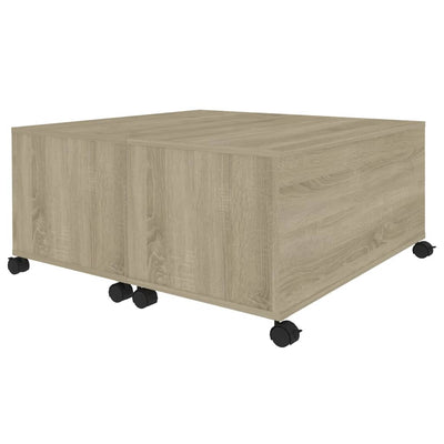 Coffee Table Sonoma Oak 75x75x38 cm Engineered Wood Payday Deals