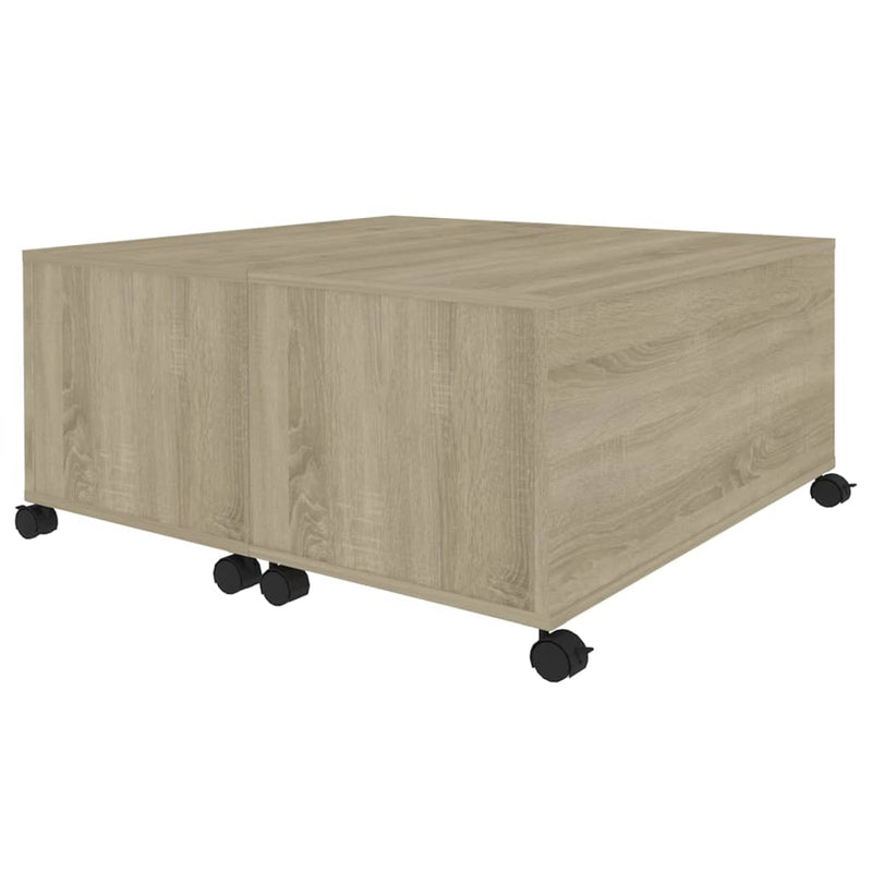 Coffee Table Sonoma Oak 75x75x38 cm Engineered Wood Payday Deals