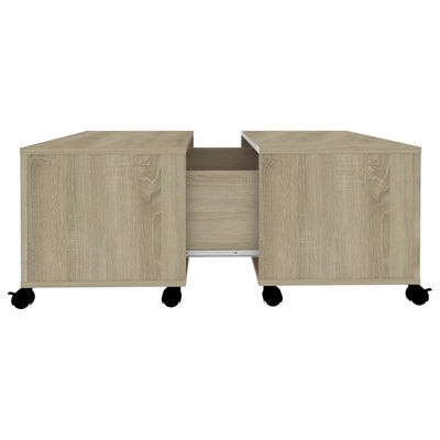Coffee Table Sonoma Oak 75x75x38 cm Engineered Wood Payday Deals