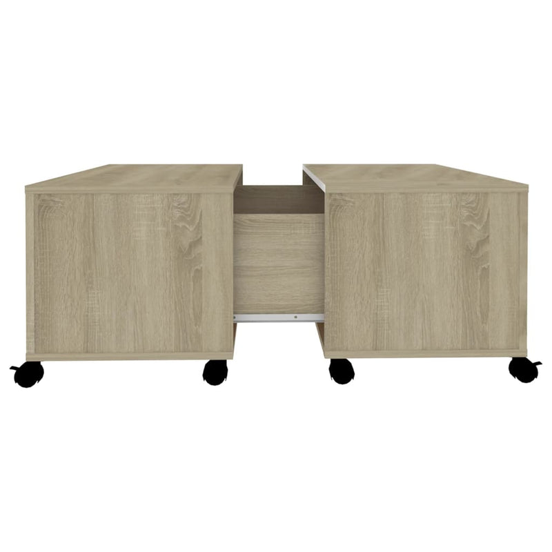 Coffee Table Sonoma Oak 75x75x38 cm Engineered Wood Payday Deals