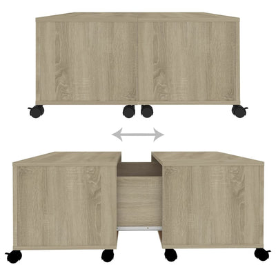 Coffee Table Sonoma Oak 75x75x38 cm Engineered Wood Payday Deals