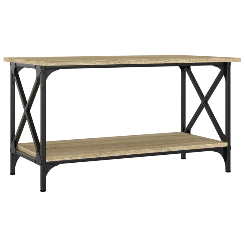 Coffee Table Sonoma Oak 80x45x45 cm Engineered Wood and Iron Payday Deals