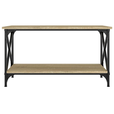 Coffee Table Sonoma Oak 80x45x45 cm Engineered Wood and Iron Payday Deals
