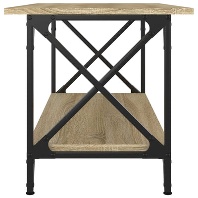 Coffee Table Sonoma Oak 80x45x45 cm Engineered Wood and Iron Payday Deals