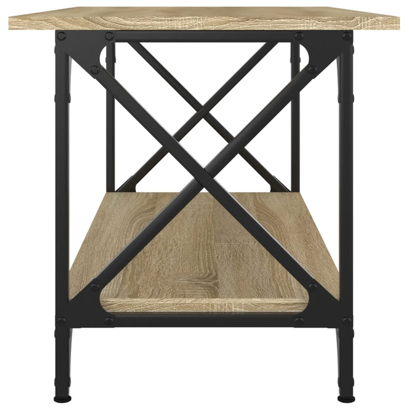 Coffee Table Sonoma Oak 80x45x45 cm Engineered Wood and Iron Payday Deals