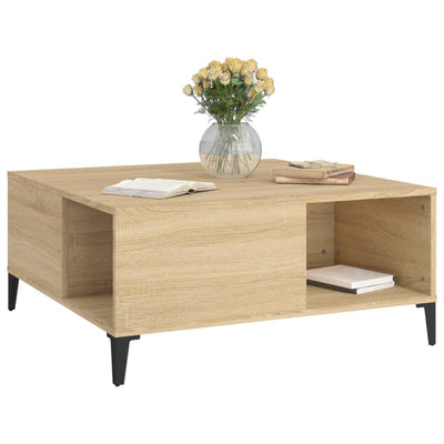 Coffee Table Sonoma Oak 80x80x36.5 cm Engineered Wood Payday Deals