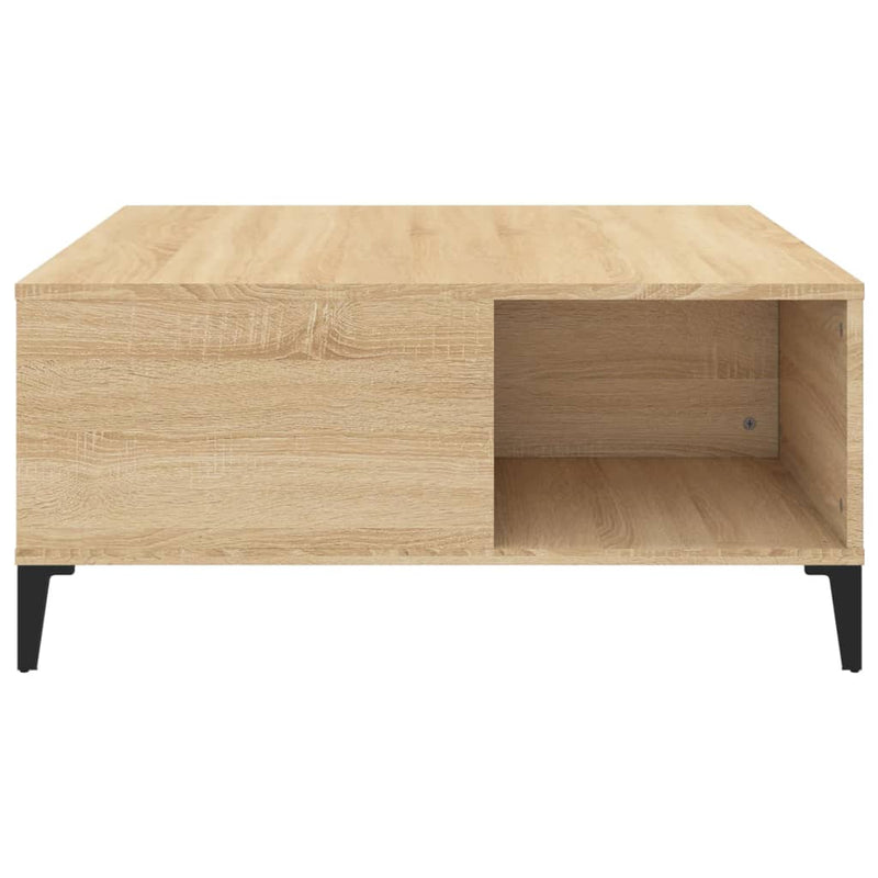 Coffee Table Sonoma Oak 80x80x36.5 cm Engineered Wood Payday Deals