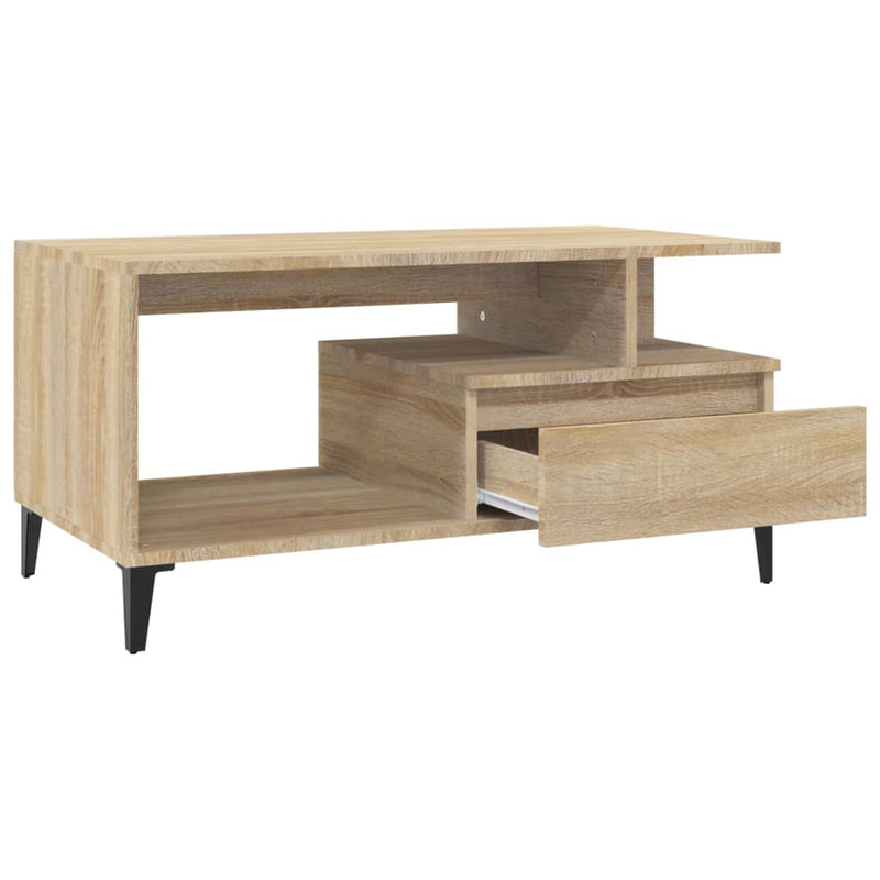 Coffee Table  Sonoma Oak 90x49x45 cm Engineered Wood Payday Deals