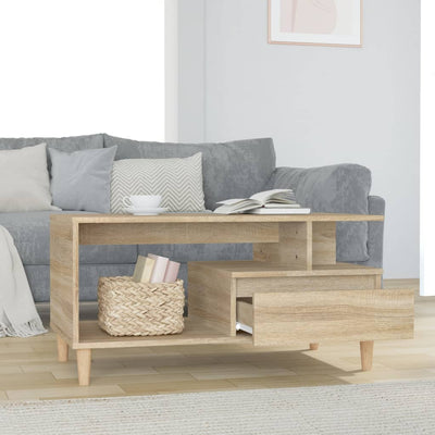 Coffee Table Sonoma Oak 90x49x45 cm Engineered Wood Payday Deals