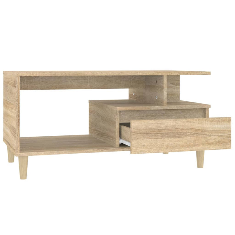 Coffee Table Sonoma Oak 90x49x45 cm Engineered Wood Payday Deals