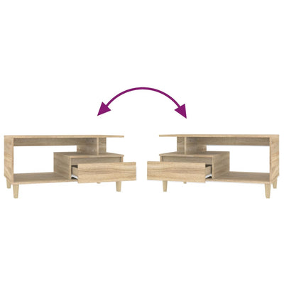 Coffee Table Sonoma Oak 90x49x45 cm Engineered Wood Payday Deals