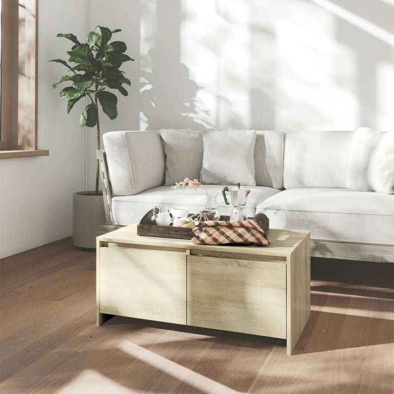 Coffee Table Sonoma Oak 90x50x41.5 cm Engineered Wood Payday Deals