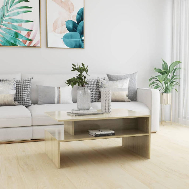 Coffee Table Sonoma Oak 90x60x42.5 cm Engineered Wood Payday Deals