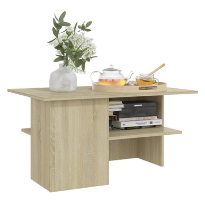 Coffee Table Sonoma Oak 90x60x46.5 cm Engineered Wood Payday Deals