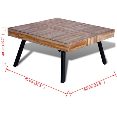 Coffee Table Square Reclaimed Teak Wood Payday Deals