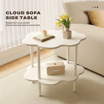 Coffee Table Tea Cloud Sofa Side Table Modern Creative Double-Layer Corner Table Payday Deals
