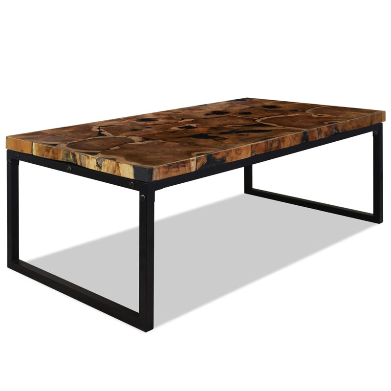 Coffee Table Teak Resin 110x60x40 cm Payday Deals