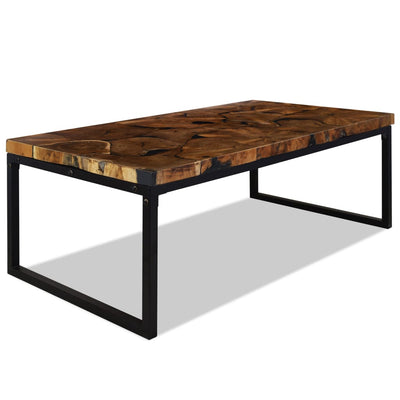 Coffee Table Teak Resin 110x60x40 cm Payday Deals