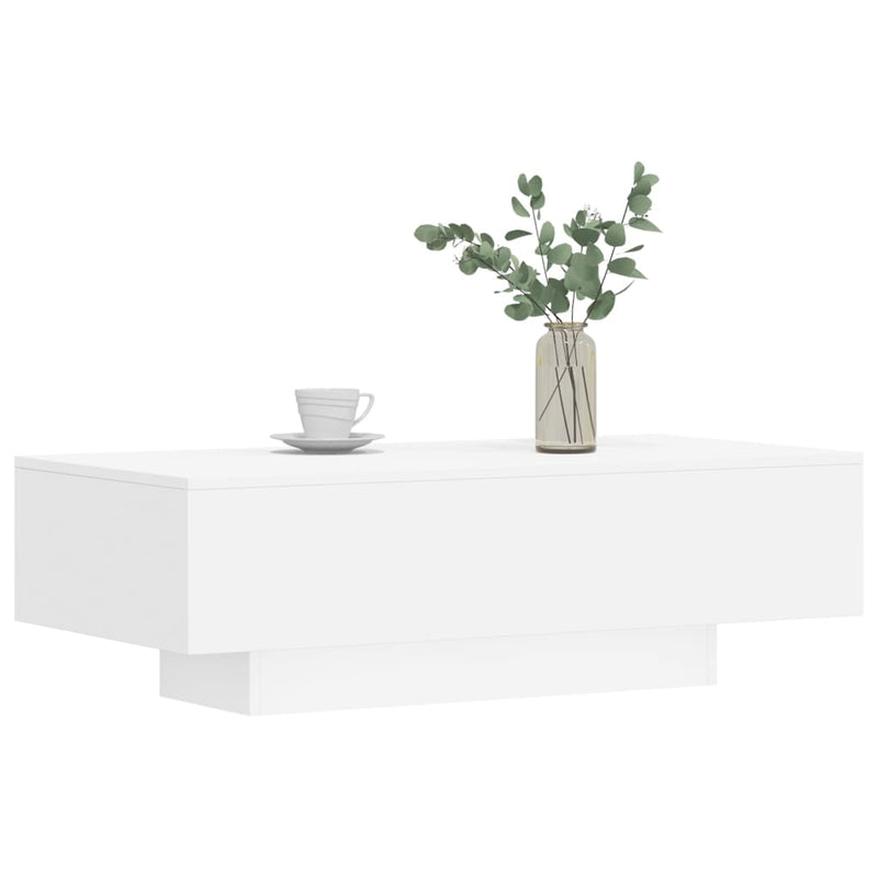 Coffee Table White 100x49.5x31 cm Engineered Wood Payday Deals