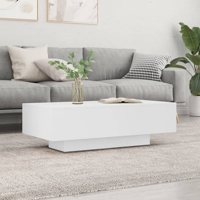 Coffee Table White 100x49.5x31 cm Engineered Wood Payday Deals