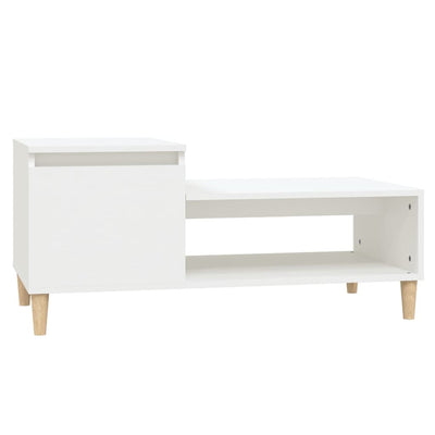 Coffee Table White 100x50x45 cm Engineered Wood Payday Deals