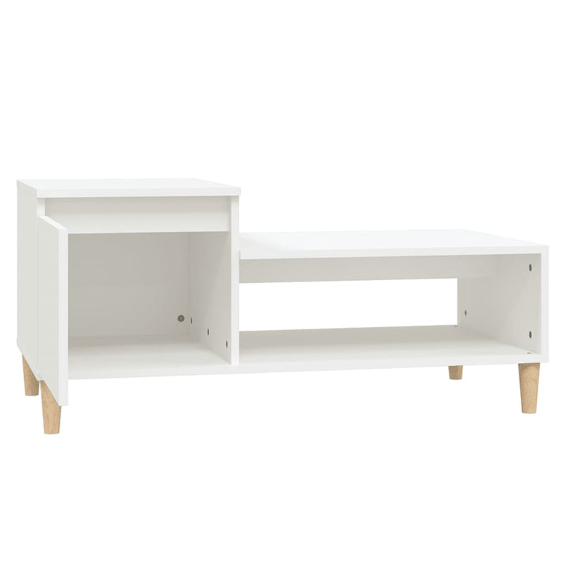 Coffee Table White 100x50x45 cm Engineered Wood Payday Deals