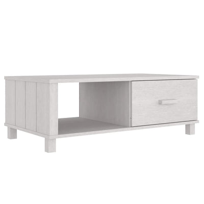 Coffee Table White 100x55x35 cm Solid Wood Pine Payday Deals