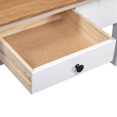 Coffee Table White 100x60x45 cm Solid Pine Wood Panama Range Payday Deals