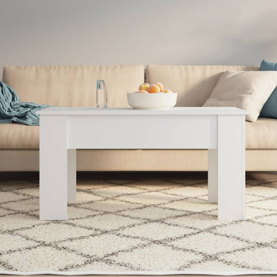 Coffee Table White 101x49x52 cm Engineered Wood Payday Deals