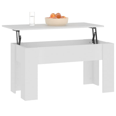 Coffee Table White 101x49x52 cm Engineered Wood Payday Deals