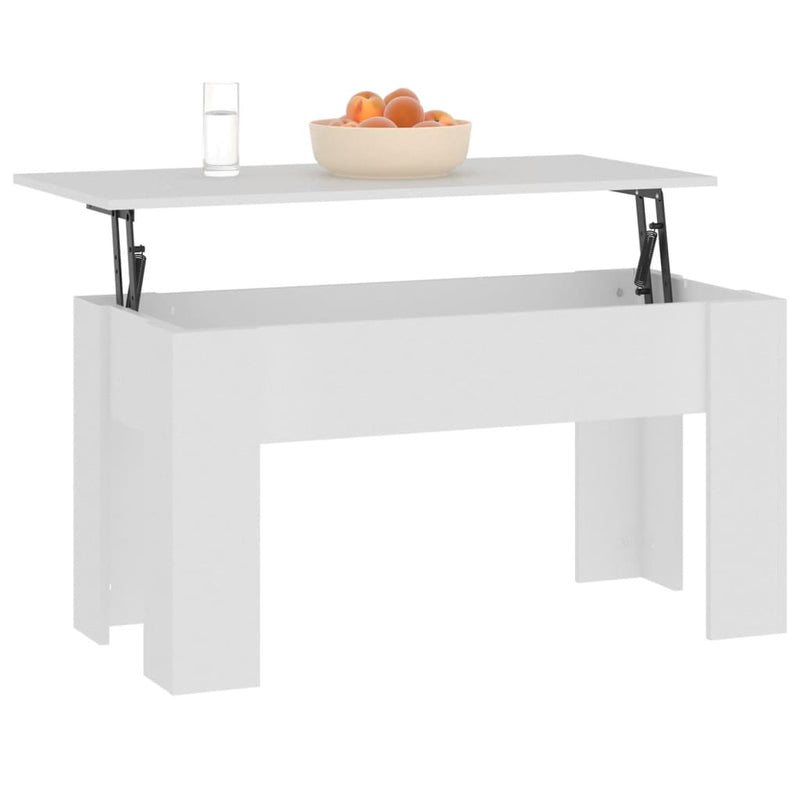 Coffee Table White 101x49x52 cm Engineered Wood Payday Deals