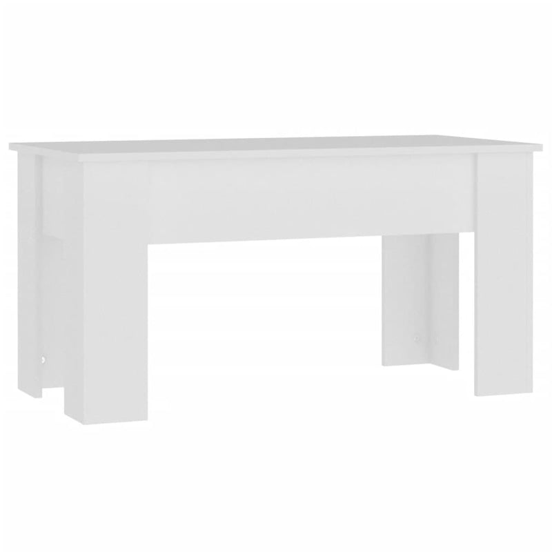 Coffee Table White 101x49x52 cm Engineered Wood Payday Deals