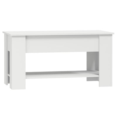Coffee Table White 101x49x52 cm Engineered Wood Payday Deals