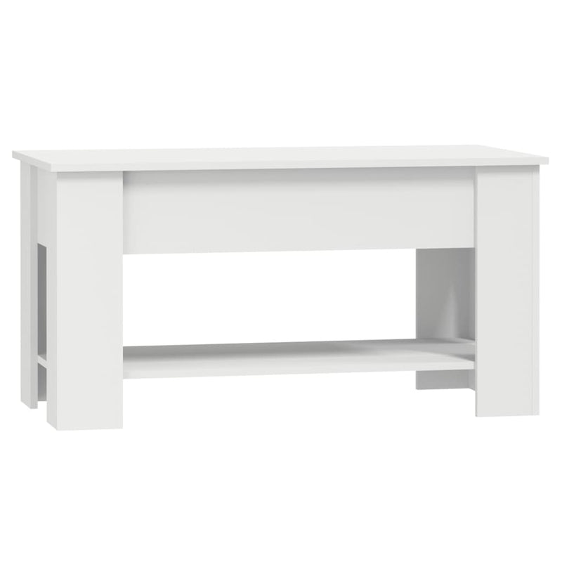Coffee Table White 101x49x52 cm Engineered Wood Payday Deals