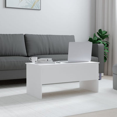 Coffee Table White 102x50.5x46.5 cm Engineered Wood Payday Deals