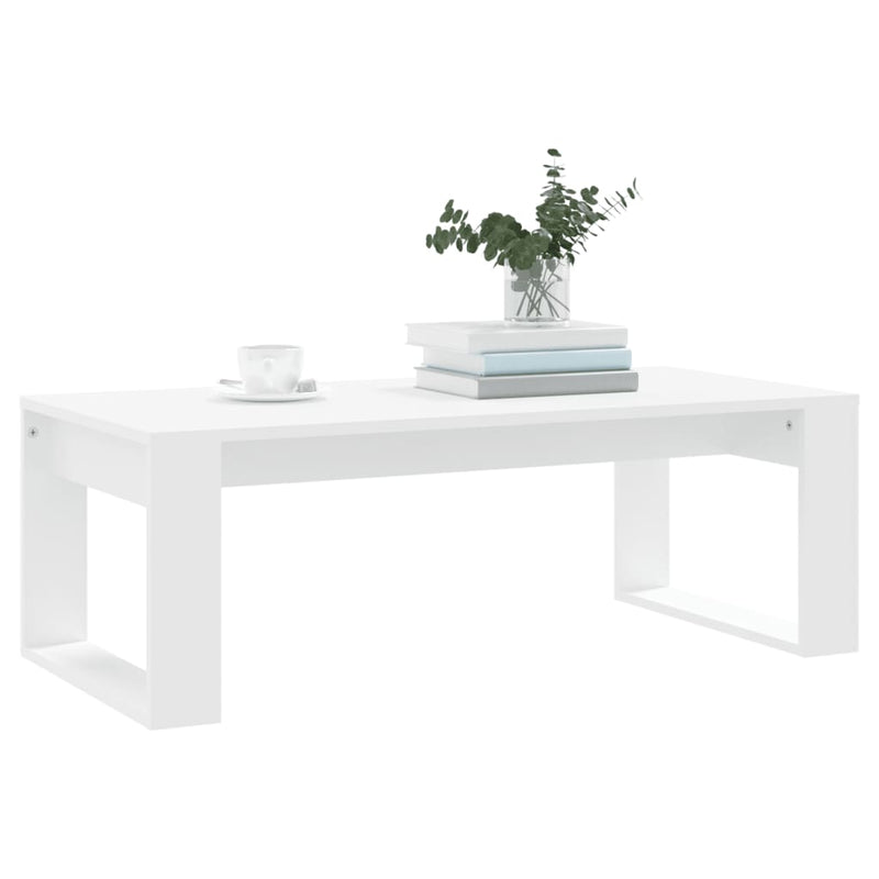 Coffee Table White 102x50x35 cm Engineered Wood Payday Deals