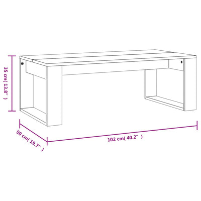 Coffee Table White 102x50x35 cm Engineered Wood Payday Deals