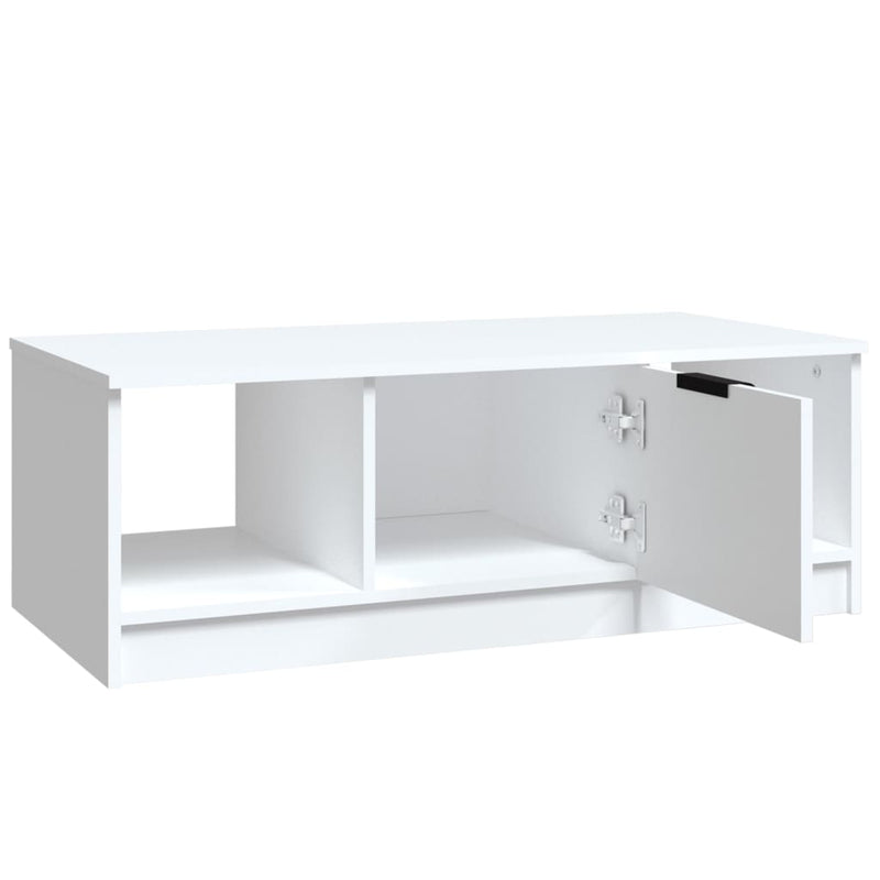 Coffee Table White 102x50x36 cm Engineered Wood Payday Deals