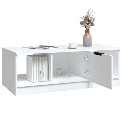Coffee Table White 102x50x36 cm Engineered Wood Payday Deals
