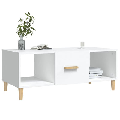 Coffee Table White 102x50x40 cm Engineered Wood Payday Deals