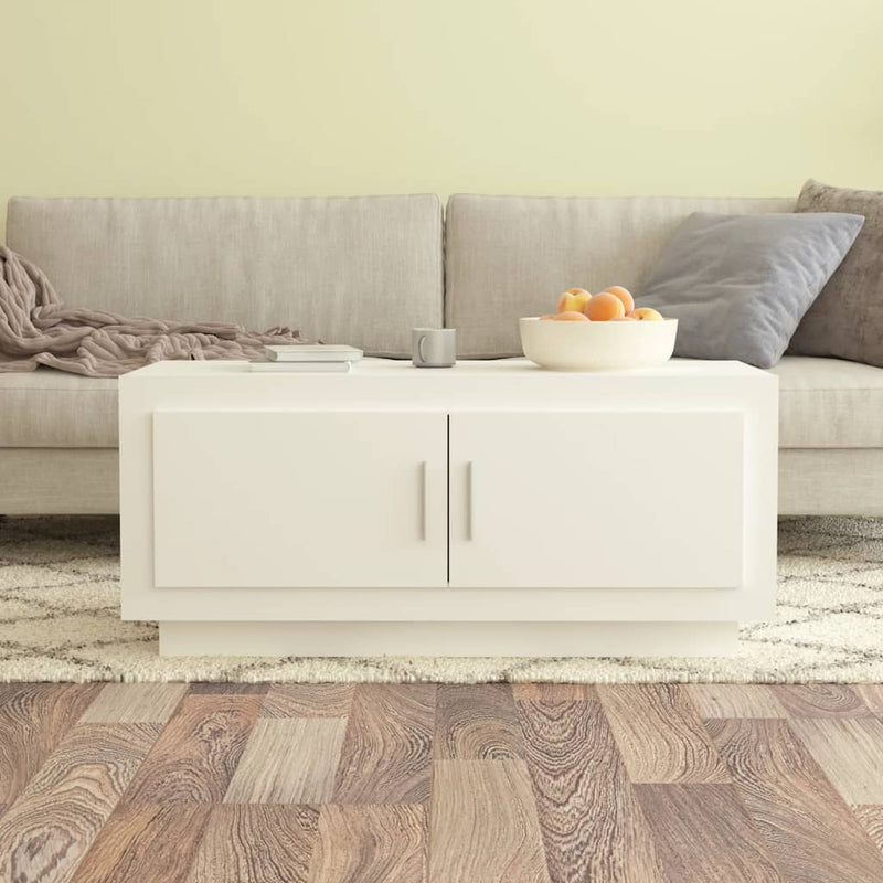 Coffee Table White 102x50x45 cm Engineered Wood Payday Deals