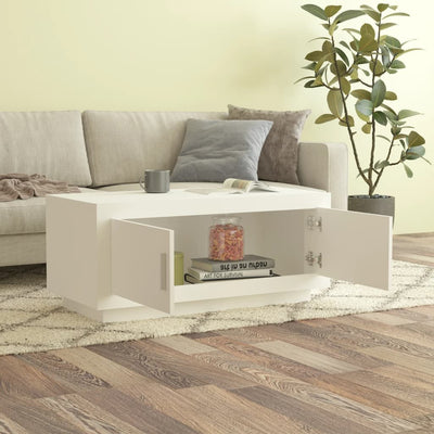 Coffee Table White 102x50x45 cm Engineered Wood Payday Deals