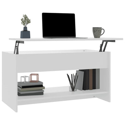 Coffee Table White 102x50x52.5 cm Engineered Wood Payday Deals
