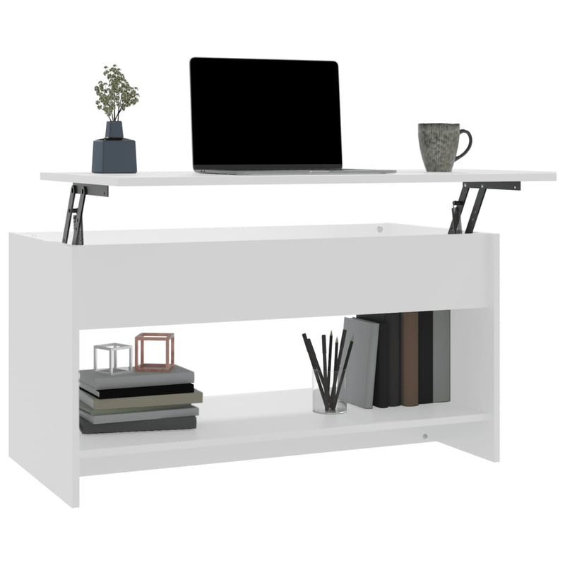 Coffee Table White 102x50x52.5 cm Engineered Wood Payday Deals