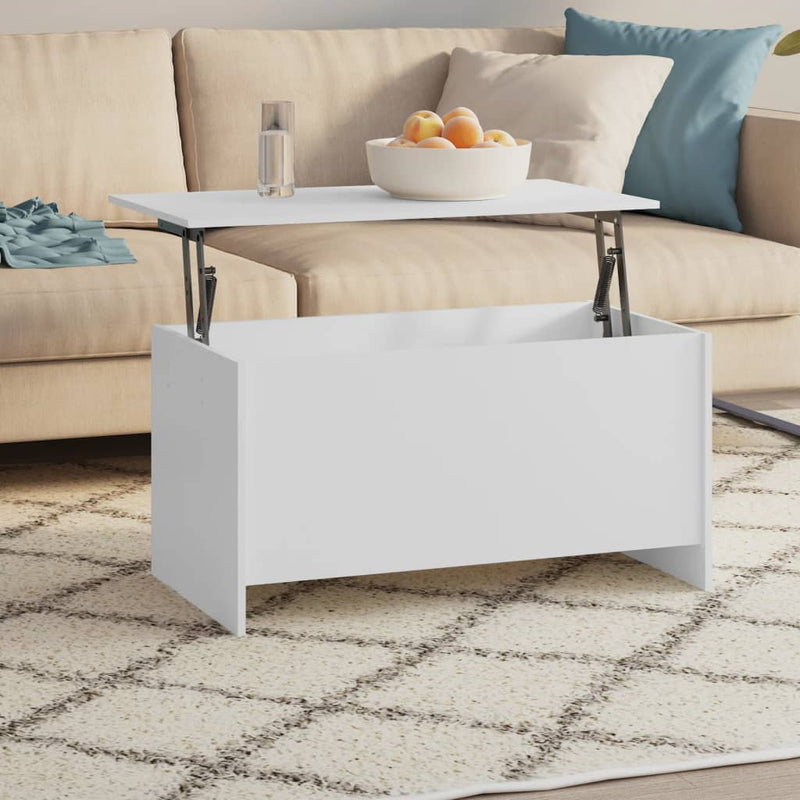 Coffee Table White 102x55.5x52.5 cm Engineered Wood Payday Deals