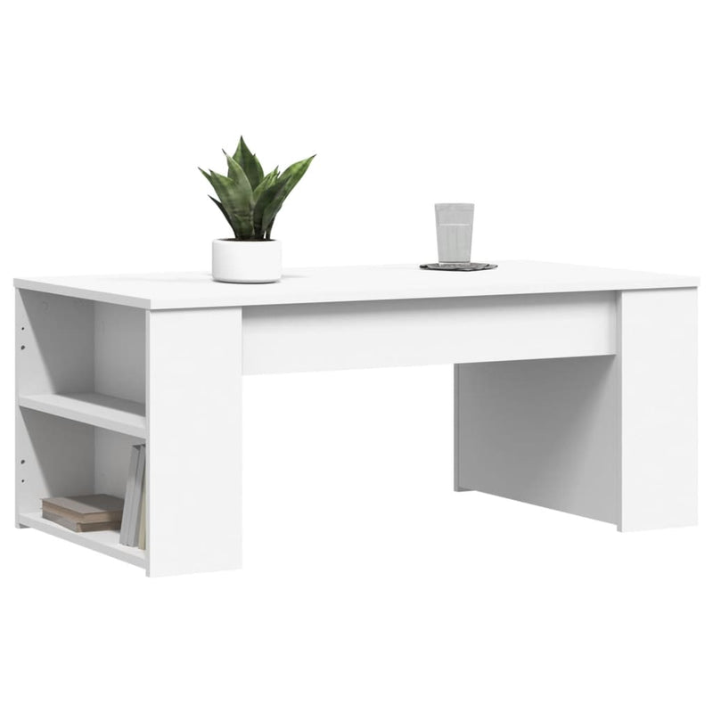 Coffee Table White 102x55x42 cm Engineered Wood Payday Deals
