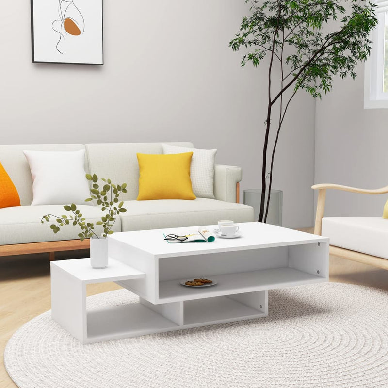 Coffee Table White 105x55x32 cm Engineered Wood Payday Deals