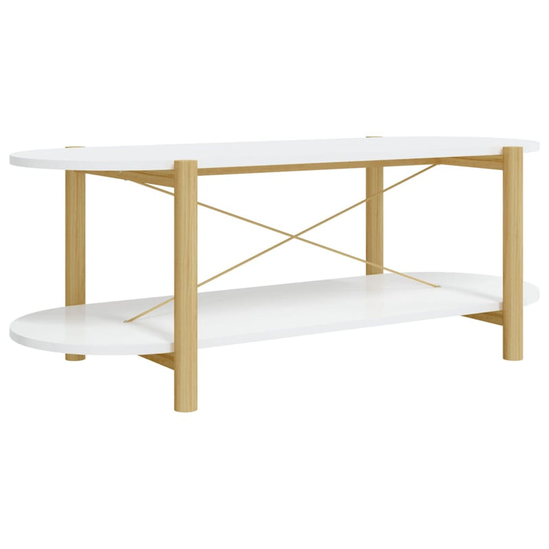 Coffee Table White 110x48x40 cm Engineered Wood Payday Deals