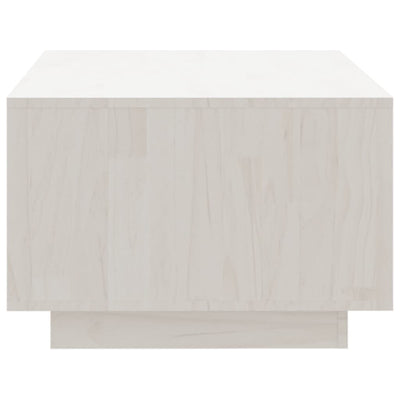Coffee Table White 110x50x33.5 cm Solid Pinewood Payday Deals